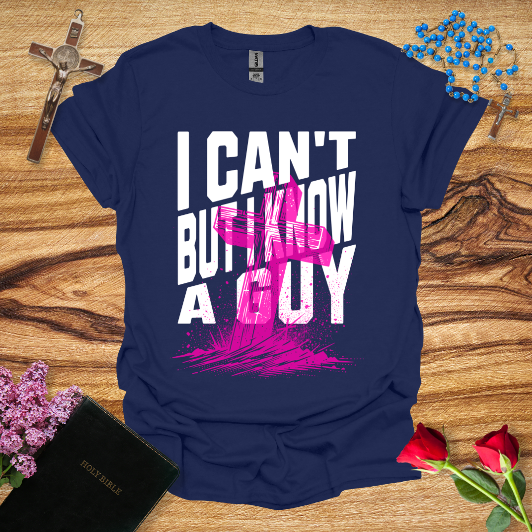 I Can't But I Know A Guy Pink Cross T-Shirt