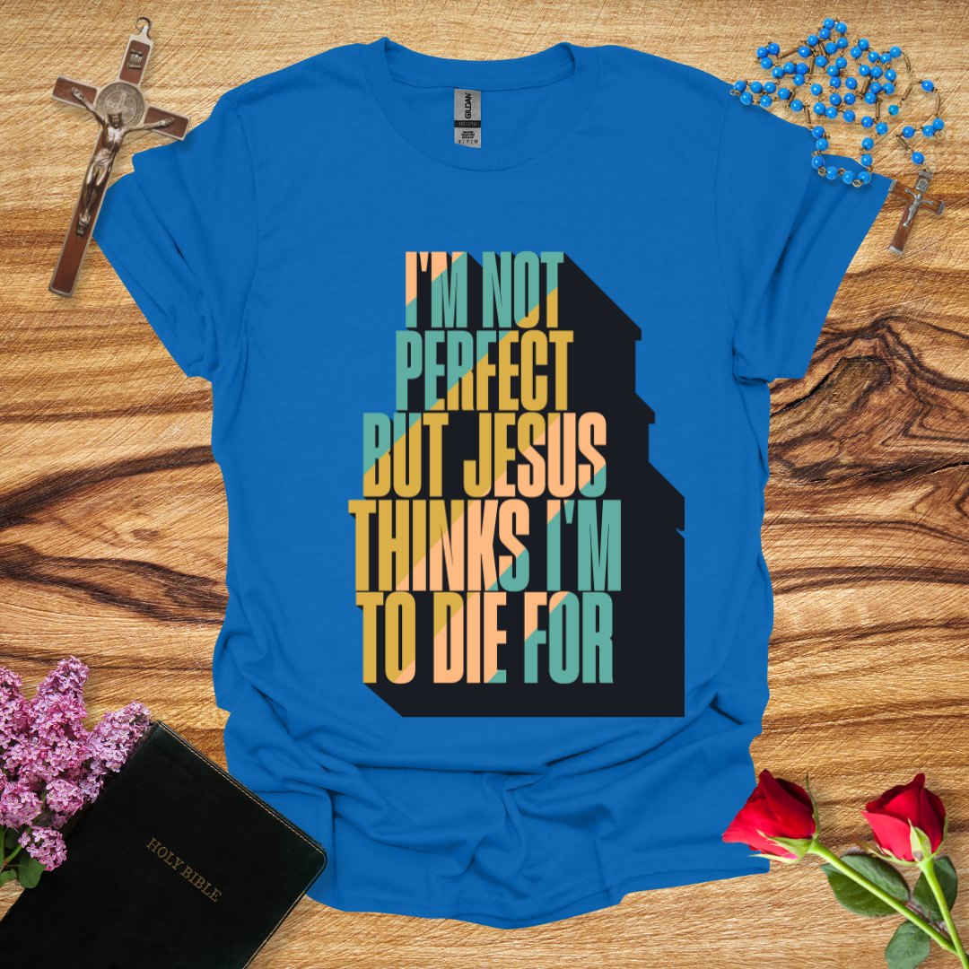 I'm Not Perfect But Jesus Thinks I'm To Die For - Skyrise T-Shirt