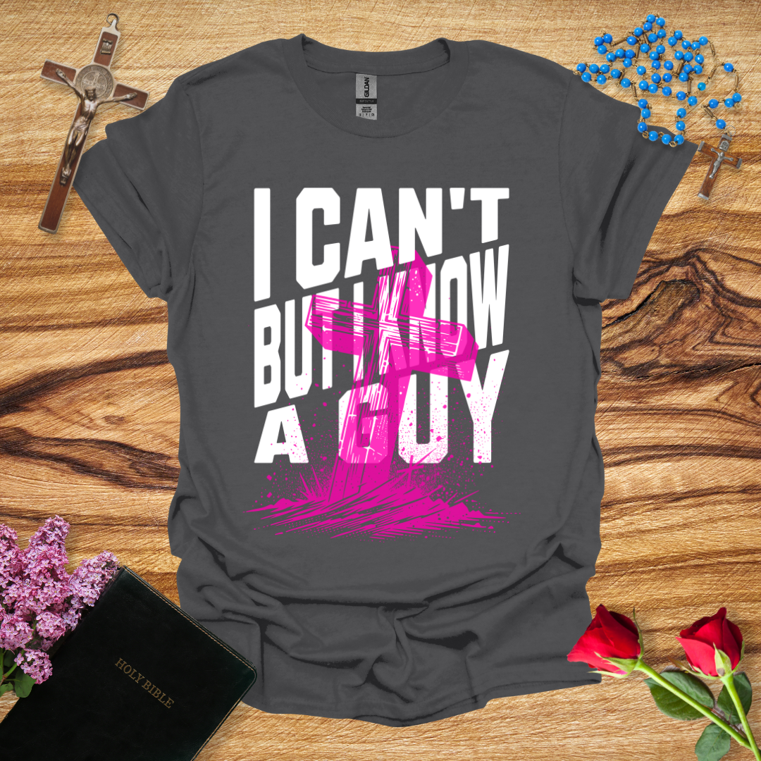 I Can't But I Know A Guy Pink Cross T-Shirt