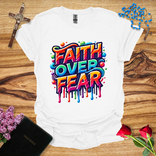 Faith Over Fear Paint T-Shirt