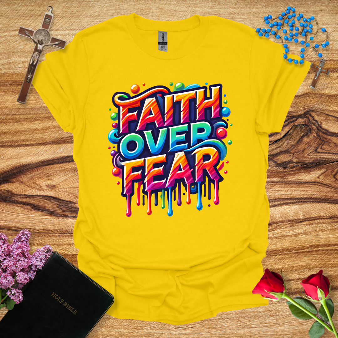 Faith Over Fear Paint T-Shirt