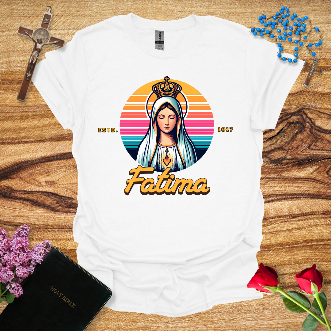 Our Lady of Fatima Sunset T-Shirt