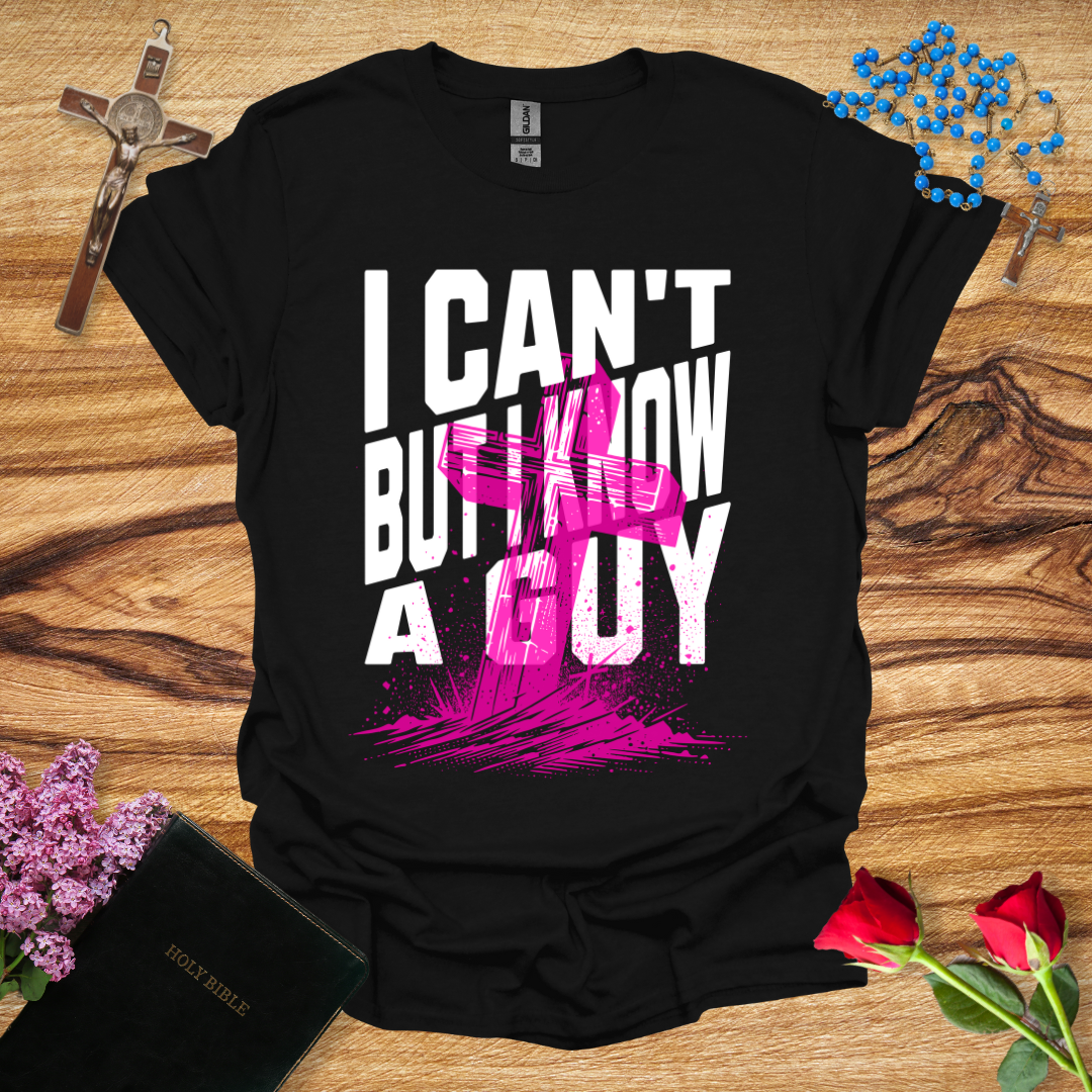 I Can't But I Know A Guy Pink Cross T-Shirt